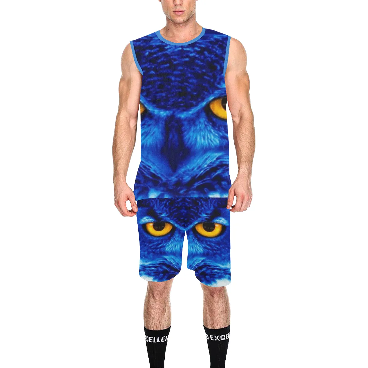 FLASHY BLUE OWL Basketball Uniform