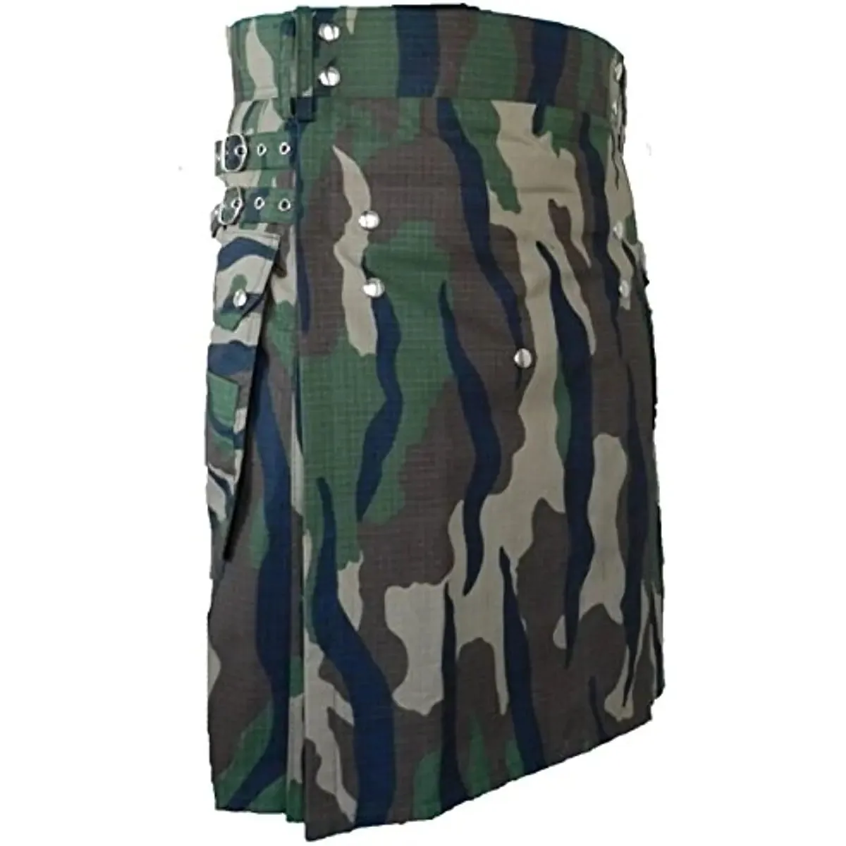 Funki Buys | Skirts | Men's Gothic Camouflage Green Utility Kilt