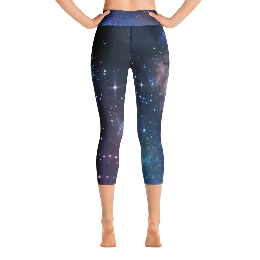 Galaxy print capri pants for ladies