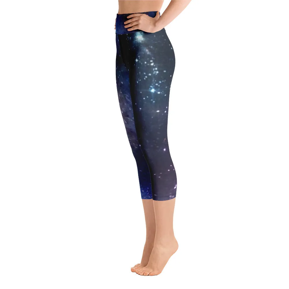 Galaxy print capri pants for ladies