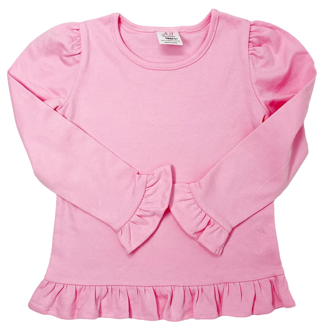 Girl's Long Sleeve RUFFLE Shirts