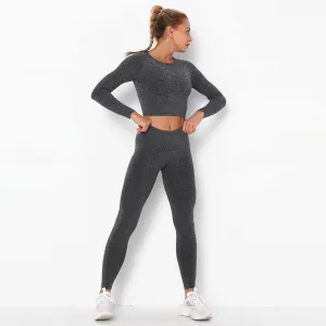 Gray Two Piece Yoga Set