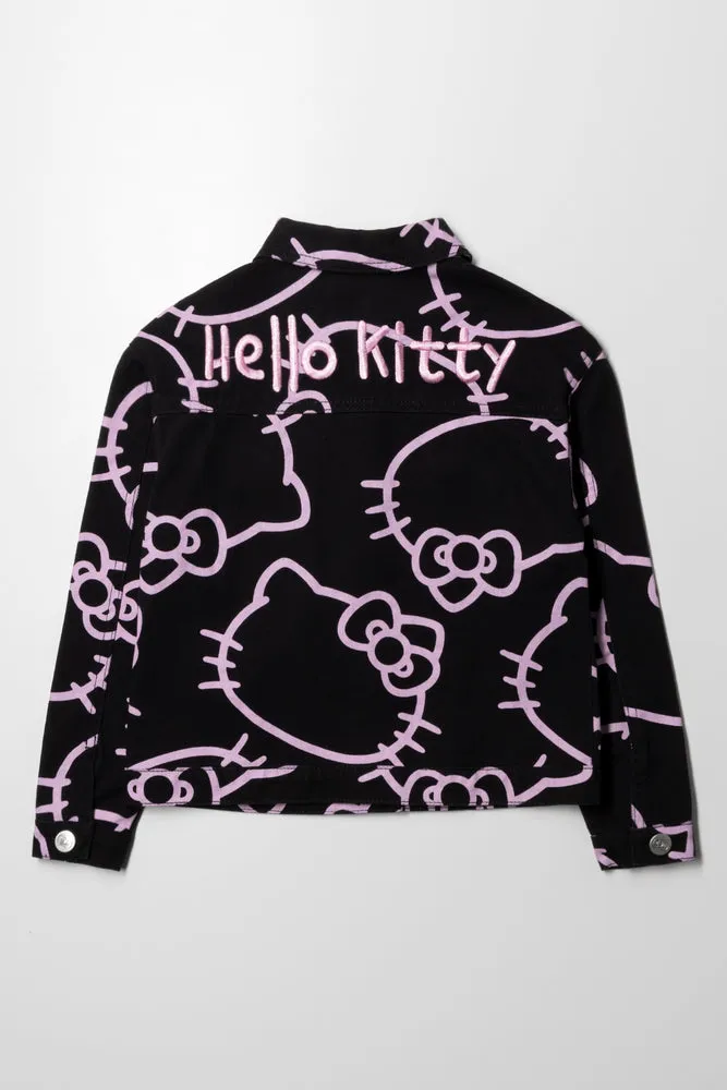 Hello Kitty Denim Jacket Black