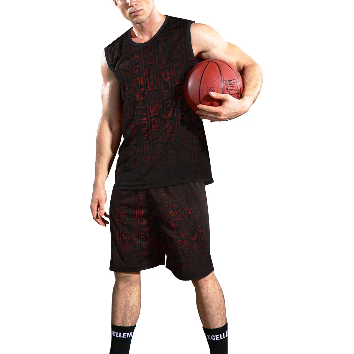 HIEROGLYH RED  Basketball Uniform