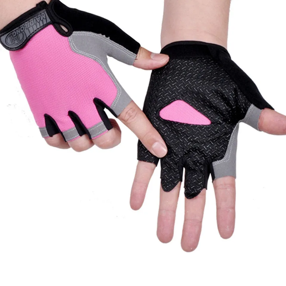 HOT Cycling Anti-slip Anti-sweat Men Women Half Finger Gloves Breathable Anti-shock Sports Gloves Bike Bicycle Glove