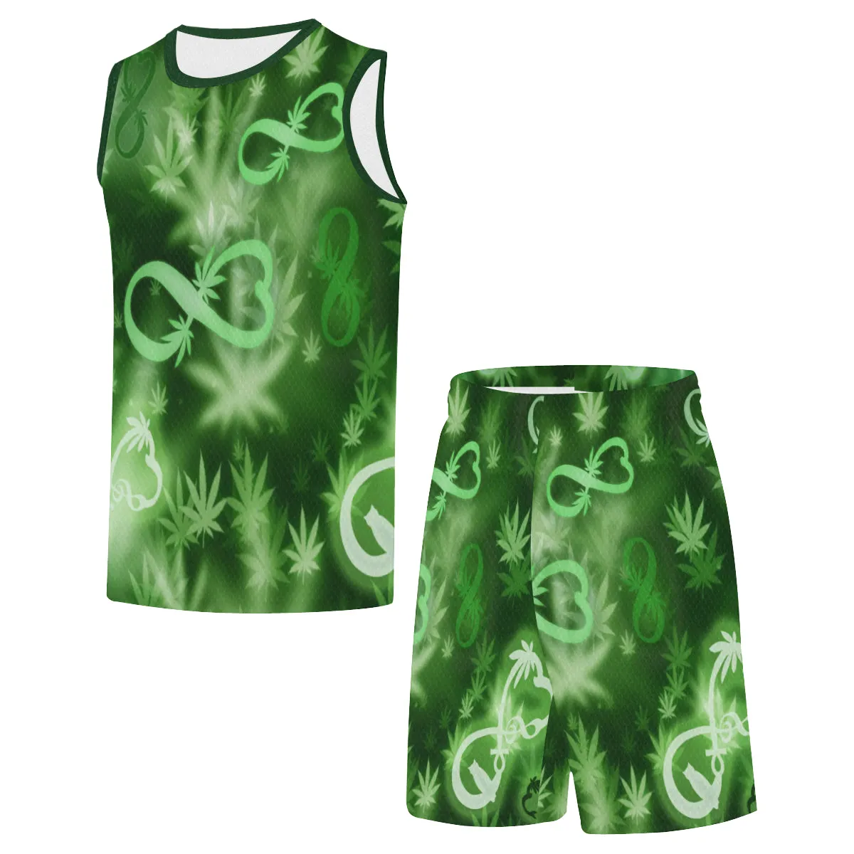 INFINITY GREEN COSMOS All Over Print Basketball Uniform