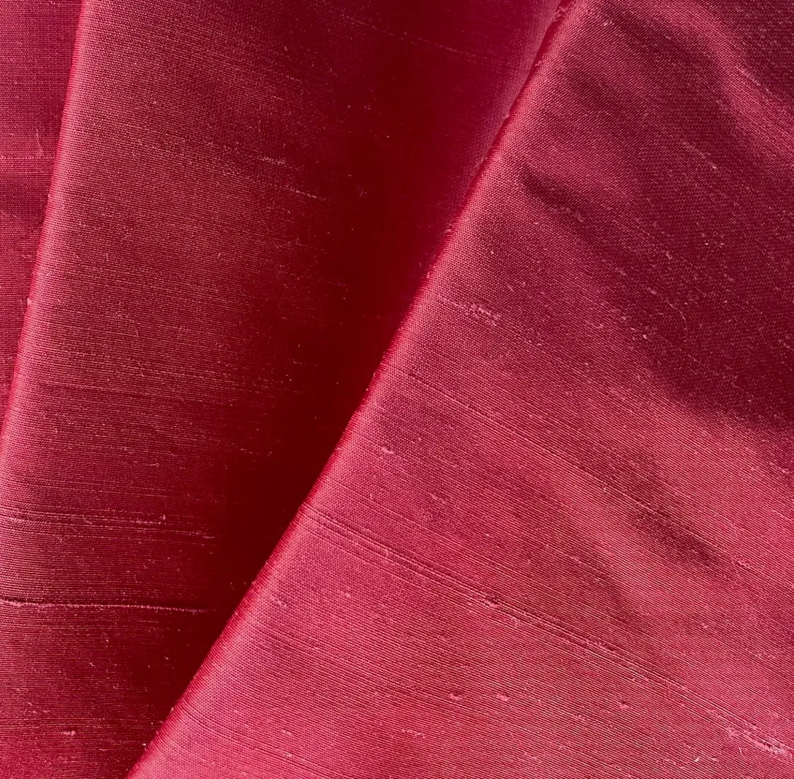 Iridescent Raspberry Silk Dupioni (Made in India)