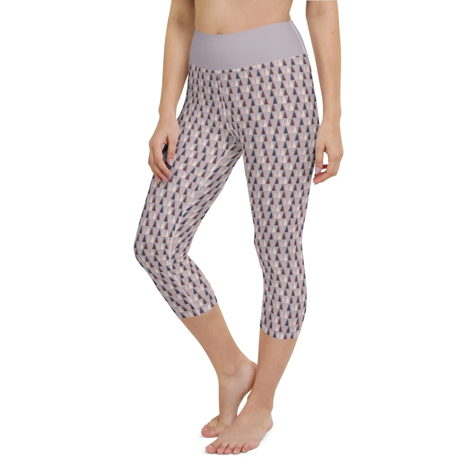 Lilac Triangle Women's Capri Yoga Pants