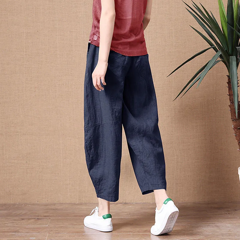 Linen Capri Pants (Plus Sizes Available)