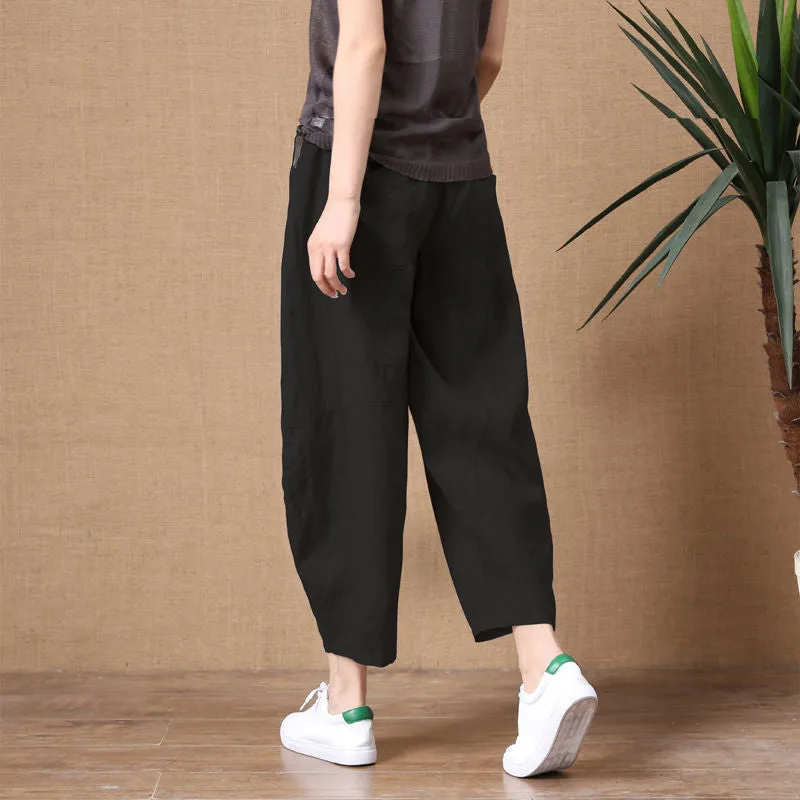 Linen Capri Pants (Plus Sizes Available)