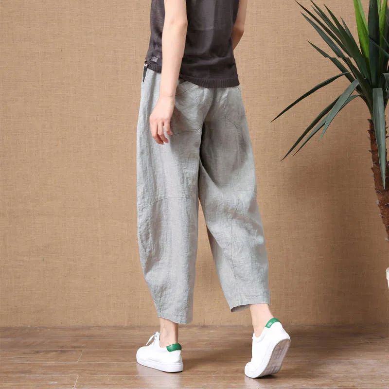 Linen Capri Pants (Plus Sizes Available)