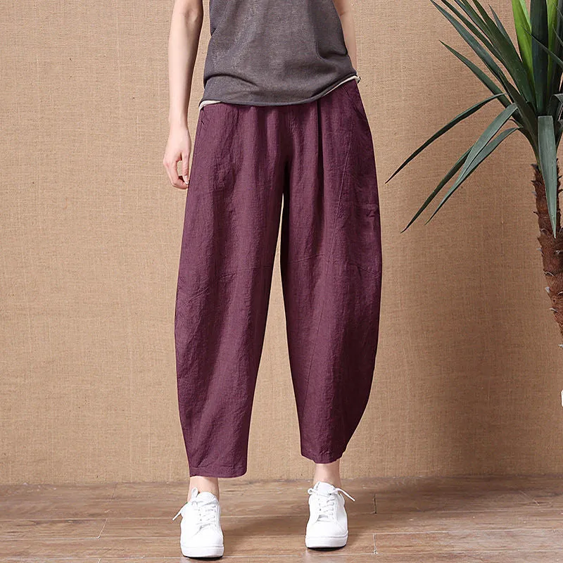 Linen Capri Pants (Plus Sizes Available)