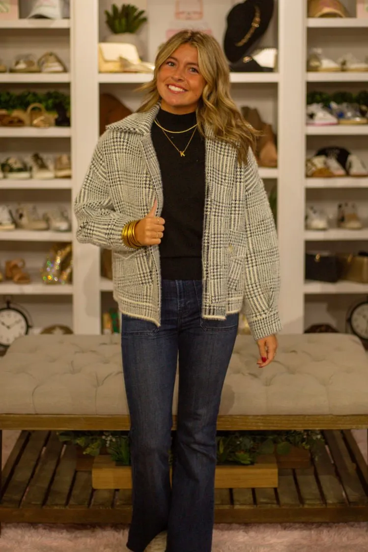 Lola Plaid Sweater Jacket