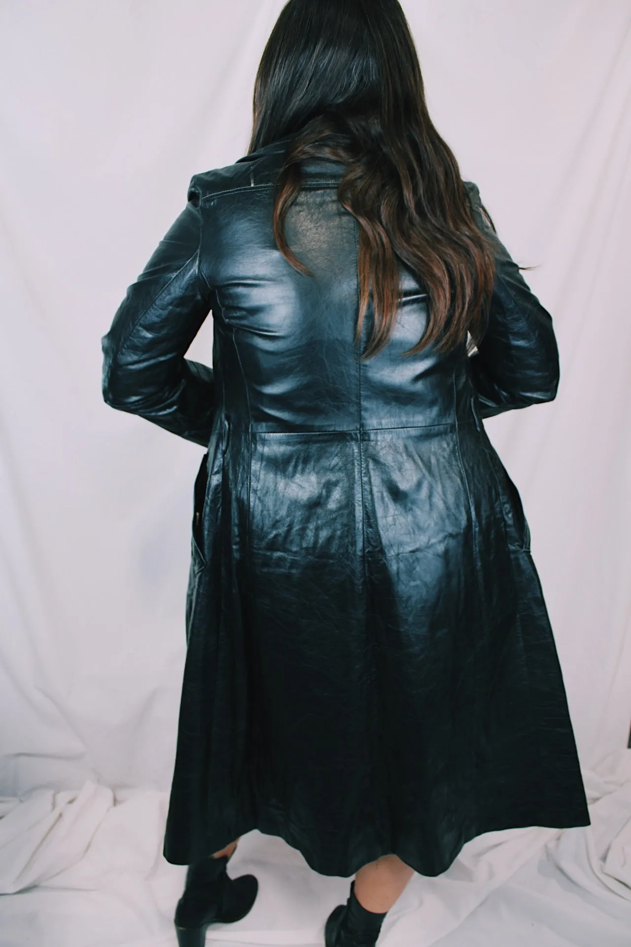 Long Leather Trench