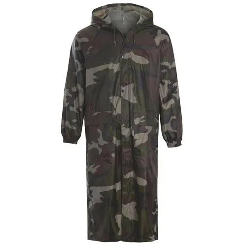 Long Plain Waterproof Rain Coat