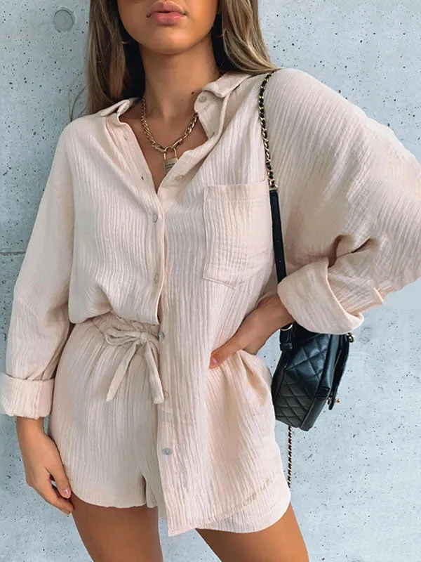 Long Sleeve Blouse Set