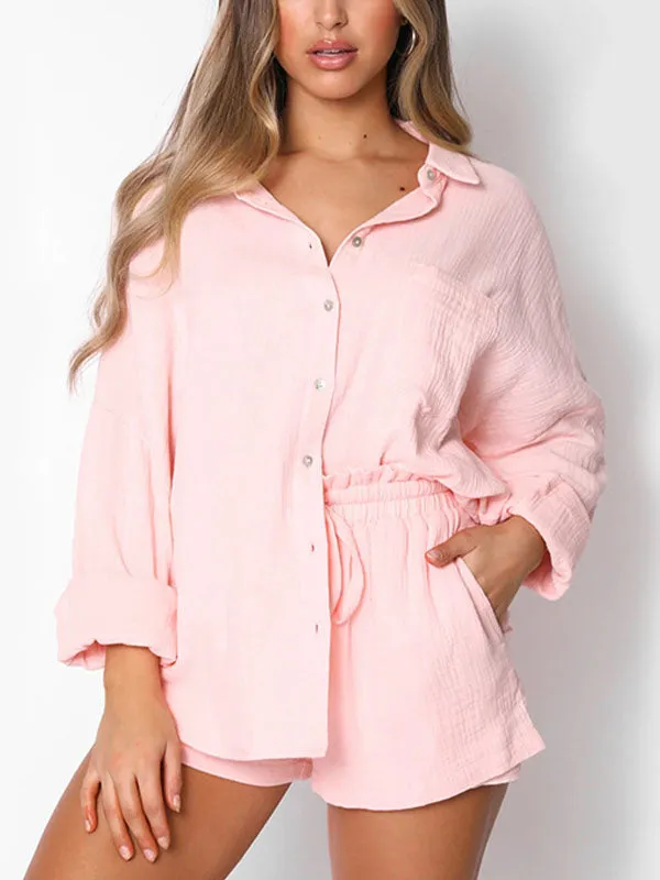 Long Sleeve Blouse Set