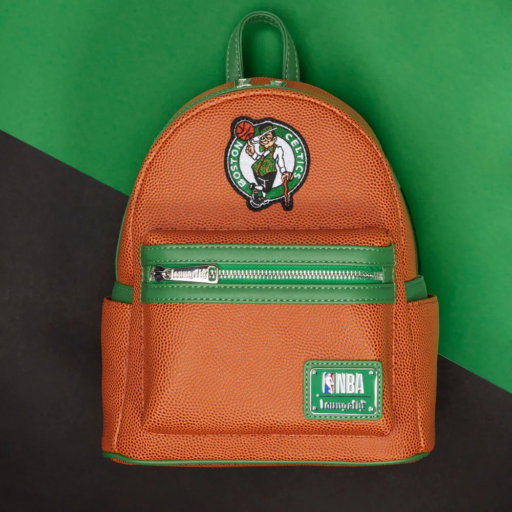 Loungefly NBA Boston Celtics Basketball Logo Mini Backpack