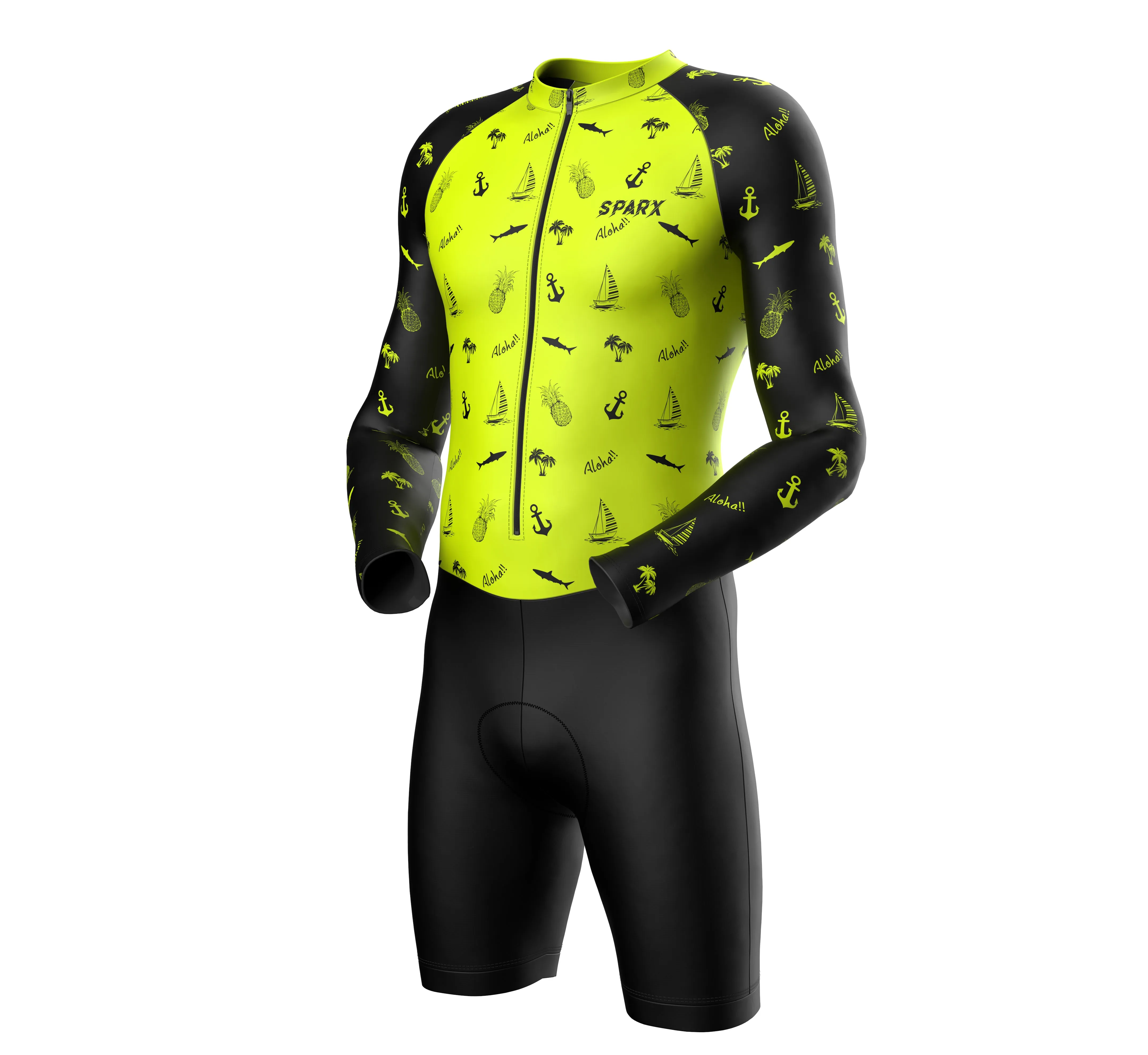 Men Aloha Thermal Cycling Suit