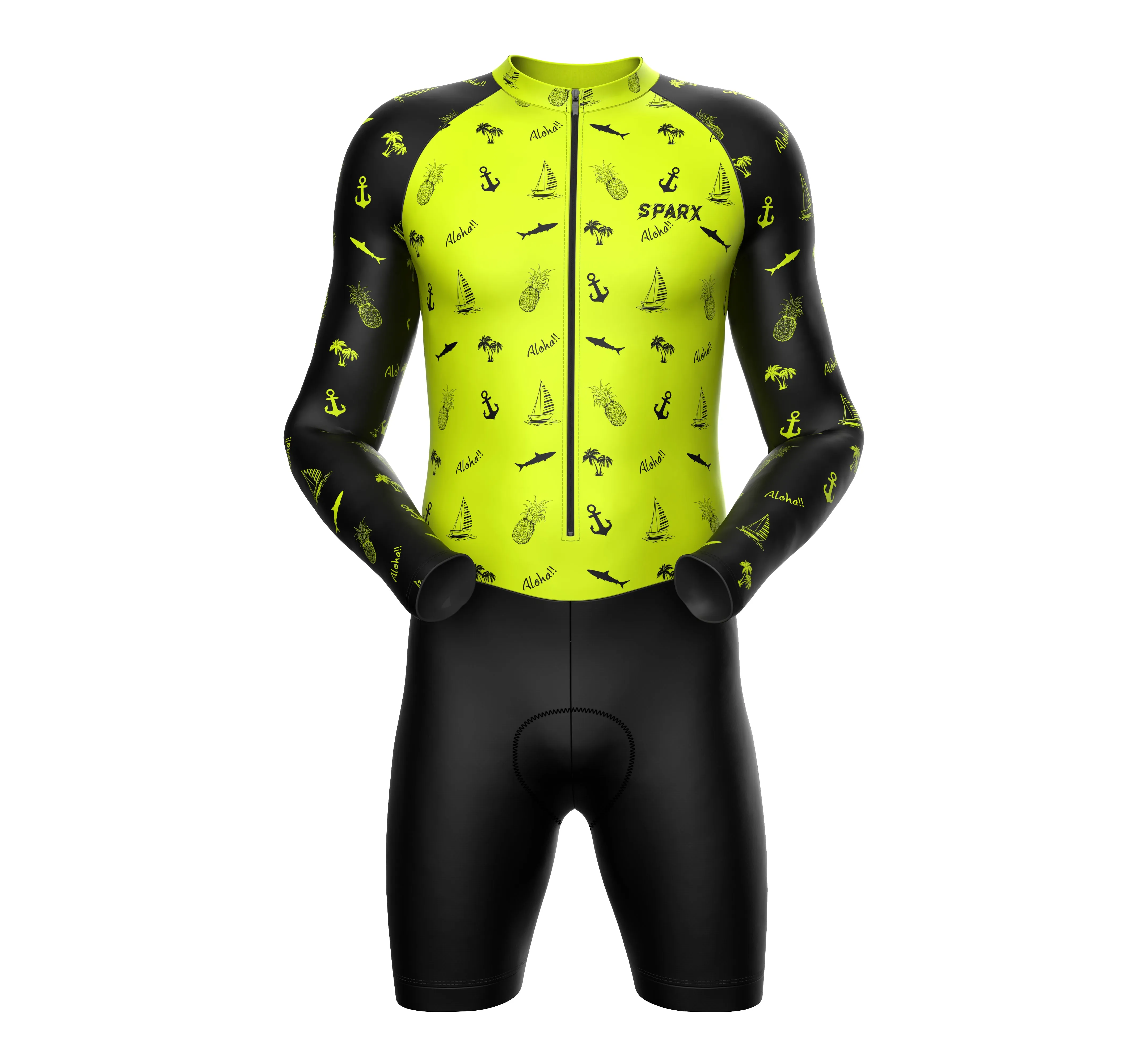 Men Aloha Thermal Cycling Suit