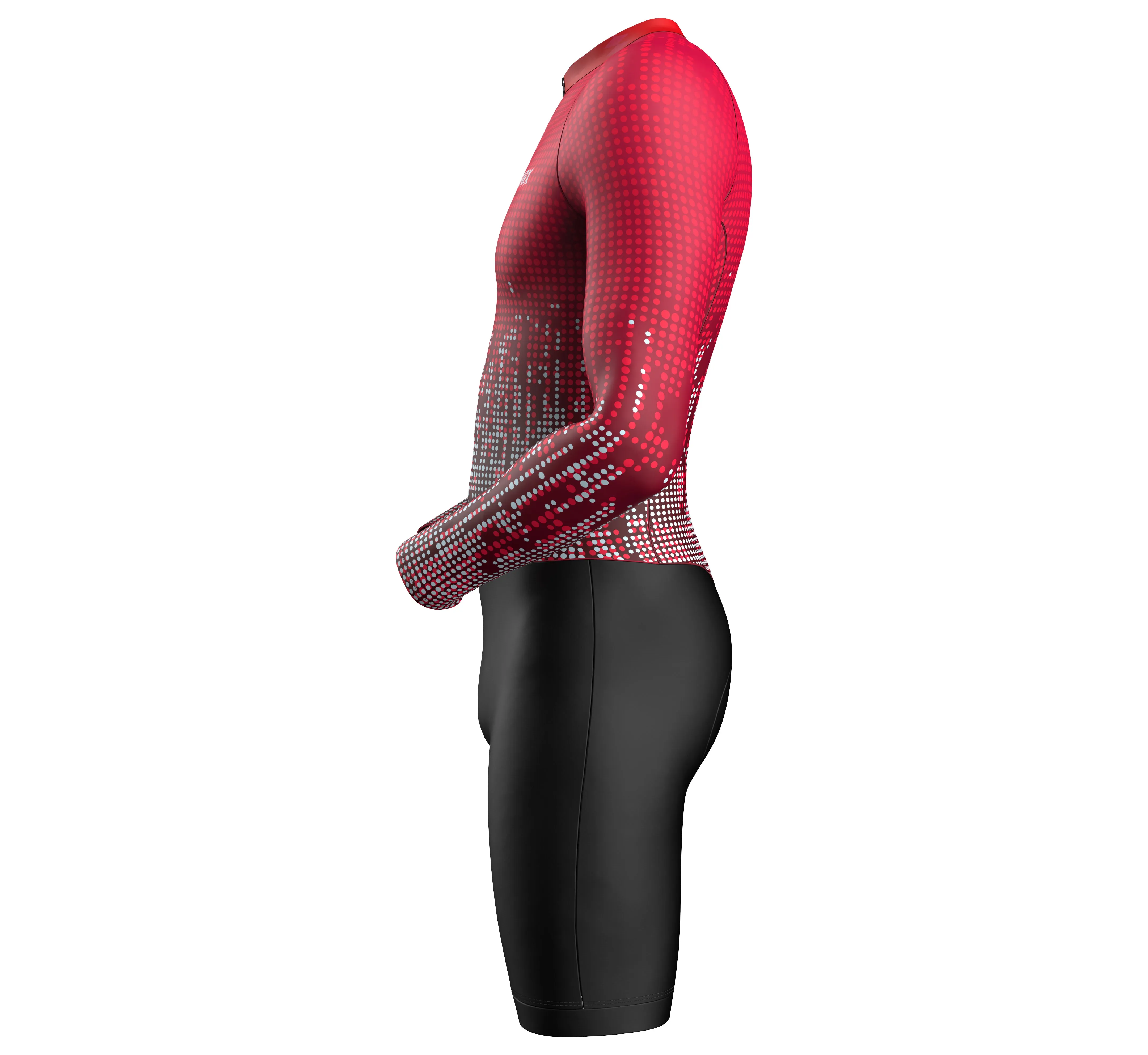 Men Burgundy Thermal Cycling Suit