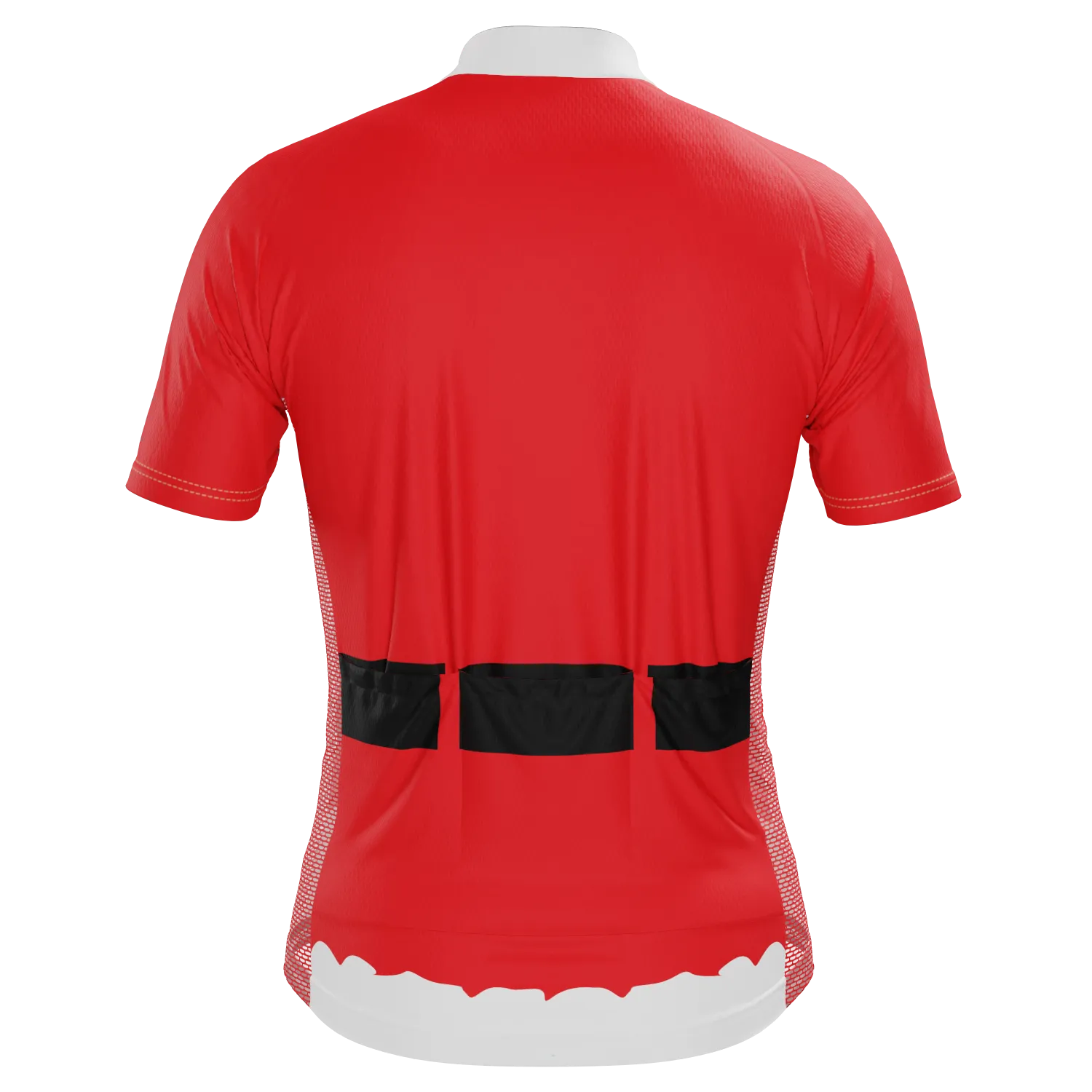 Men's Bearded Santa Claus Christmas Suit Short Sleeve Cycling Jersey