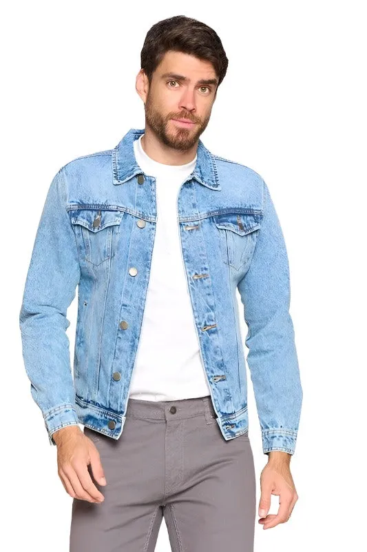 Mens Classic Light Blue Jean Jacket