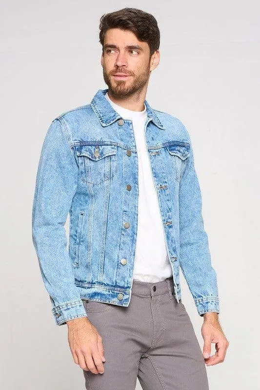 Mens Classic Light Blue Jean Jacket