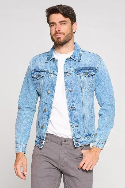 Mens Classic Light Blue Jean Jacket