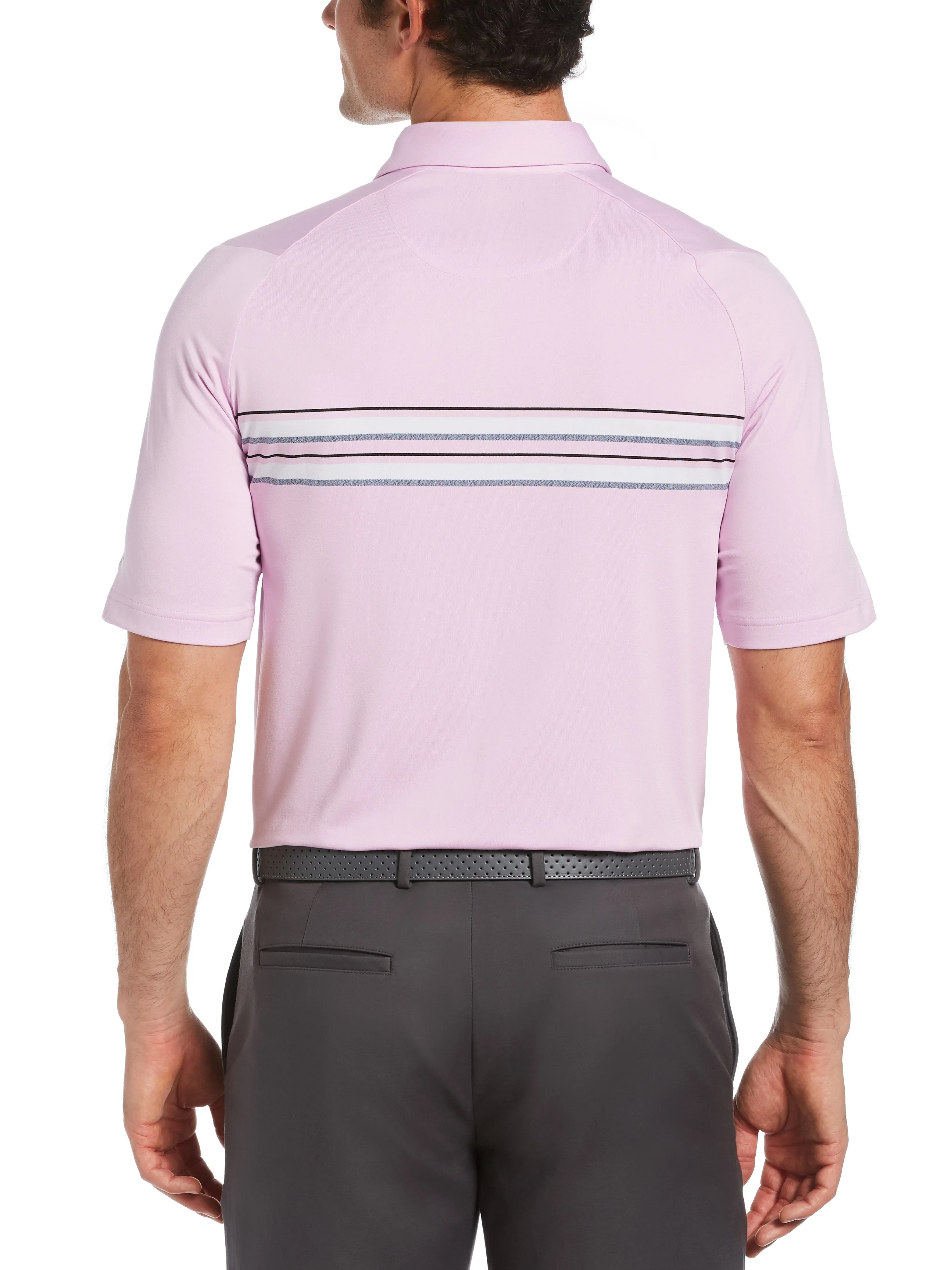 Mens Jaspe Chest Stripe Golf Polo