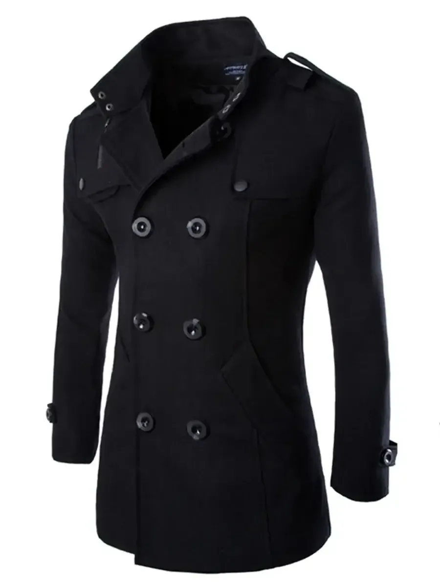 Mens Overcoat Trench Jacket