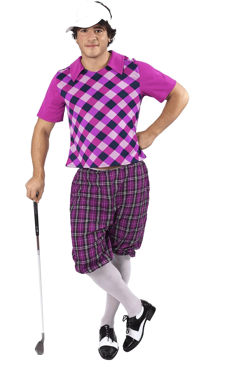 Mens Purple Pub Golf Costume