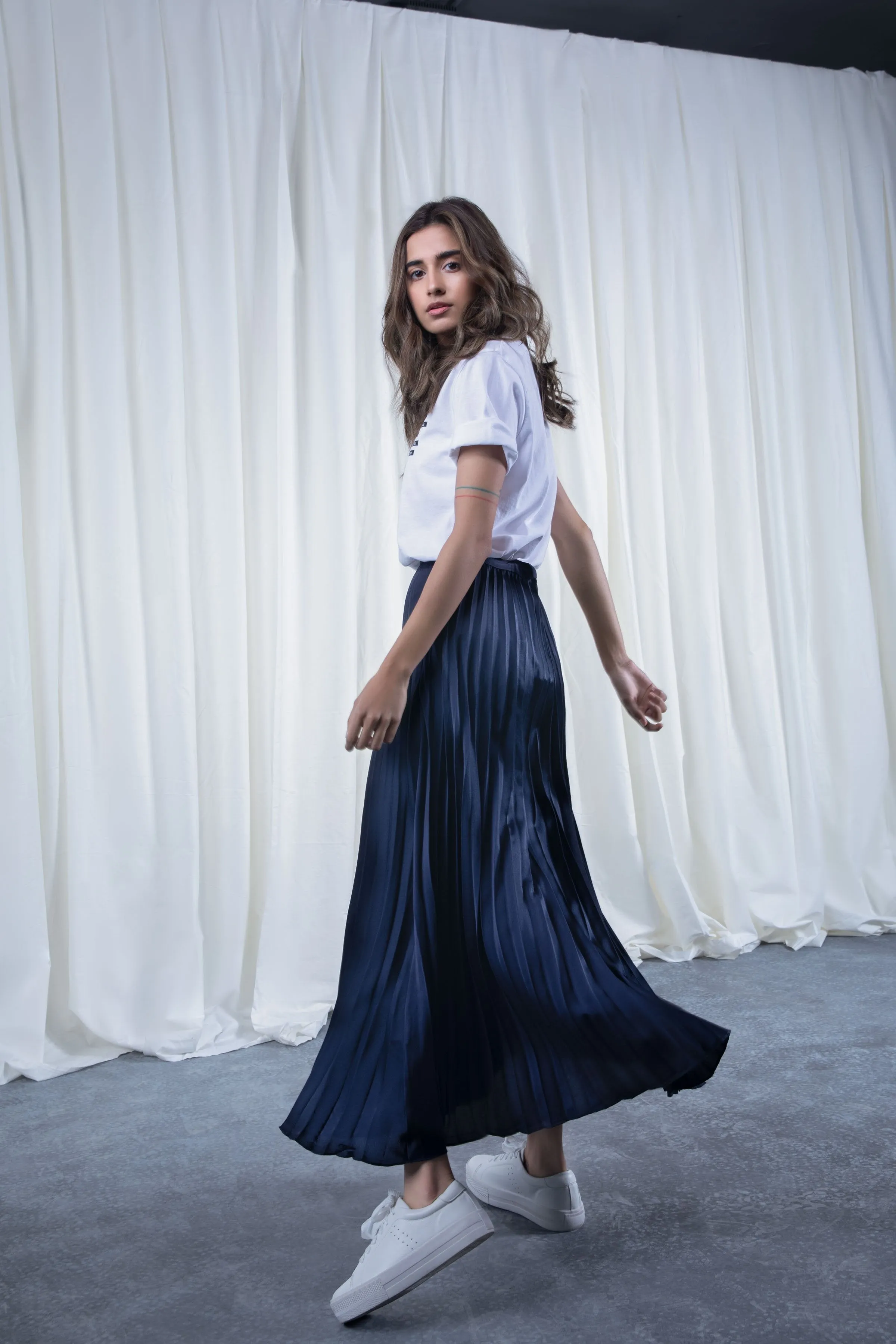 Midnight Pleated Skirt