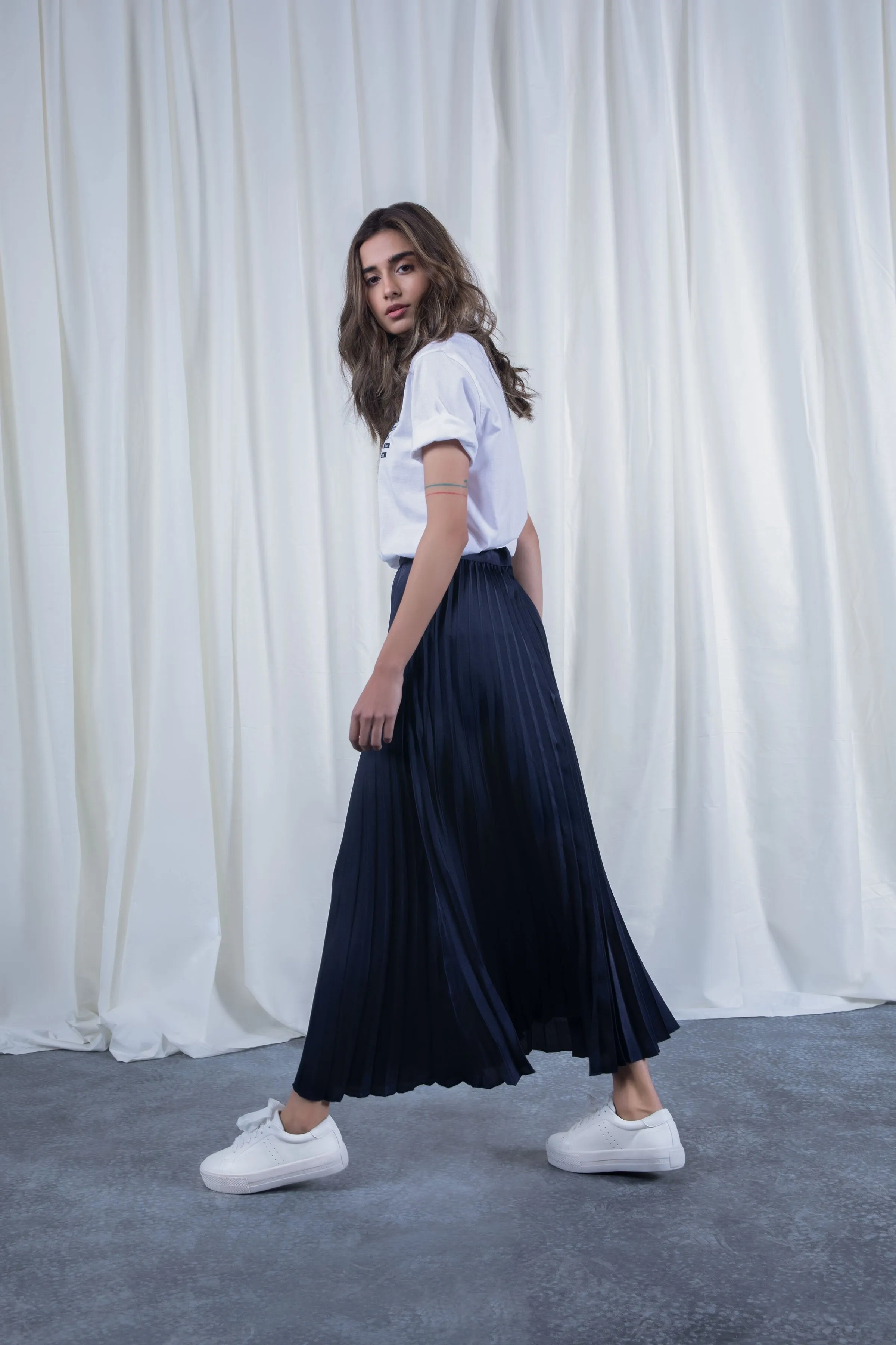 Midnight Pleated Skirt