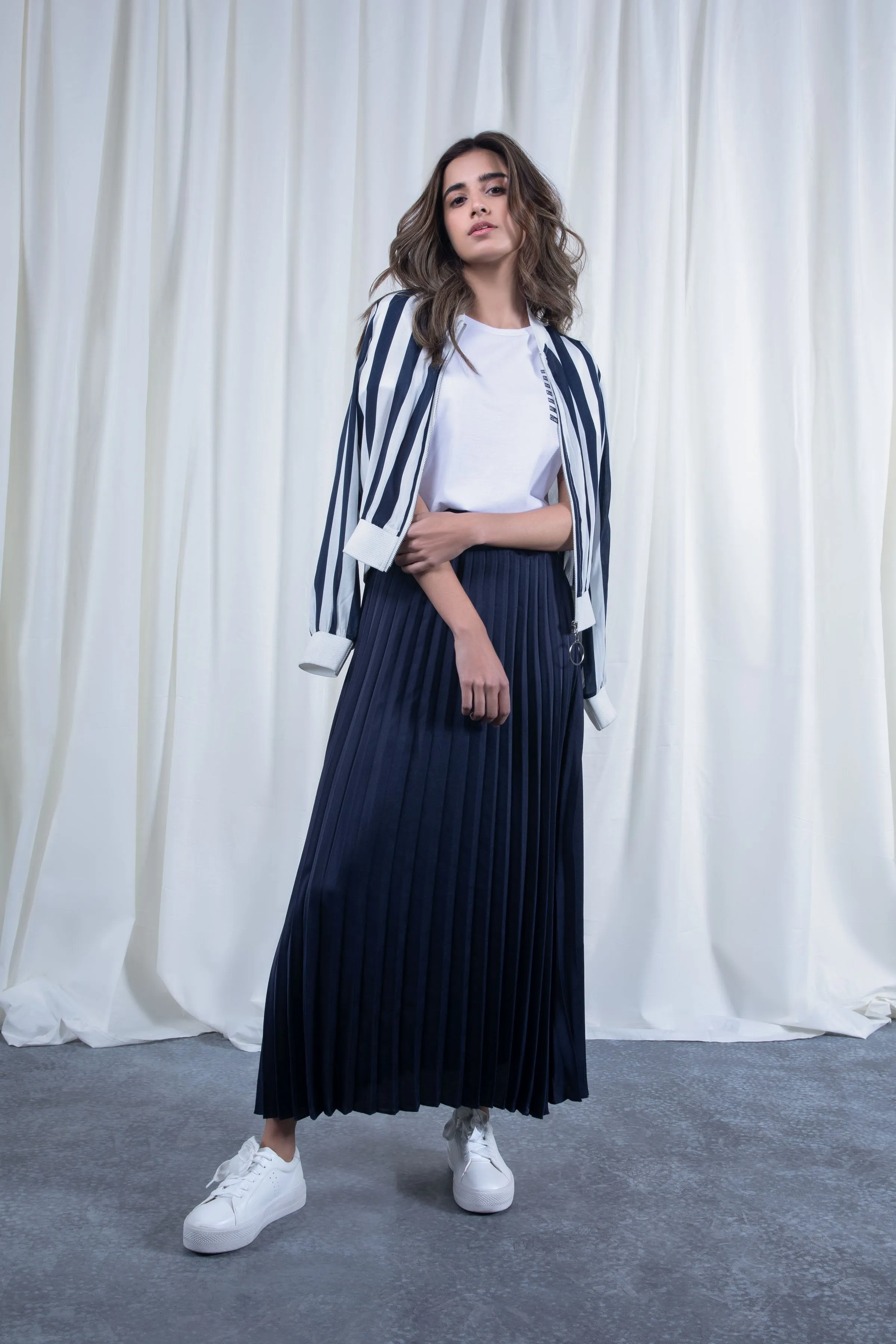 Midnight Pleated Skirt