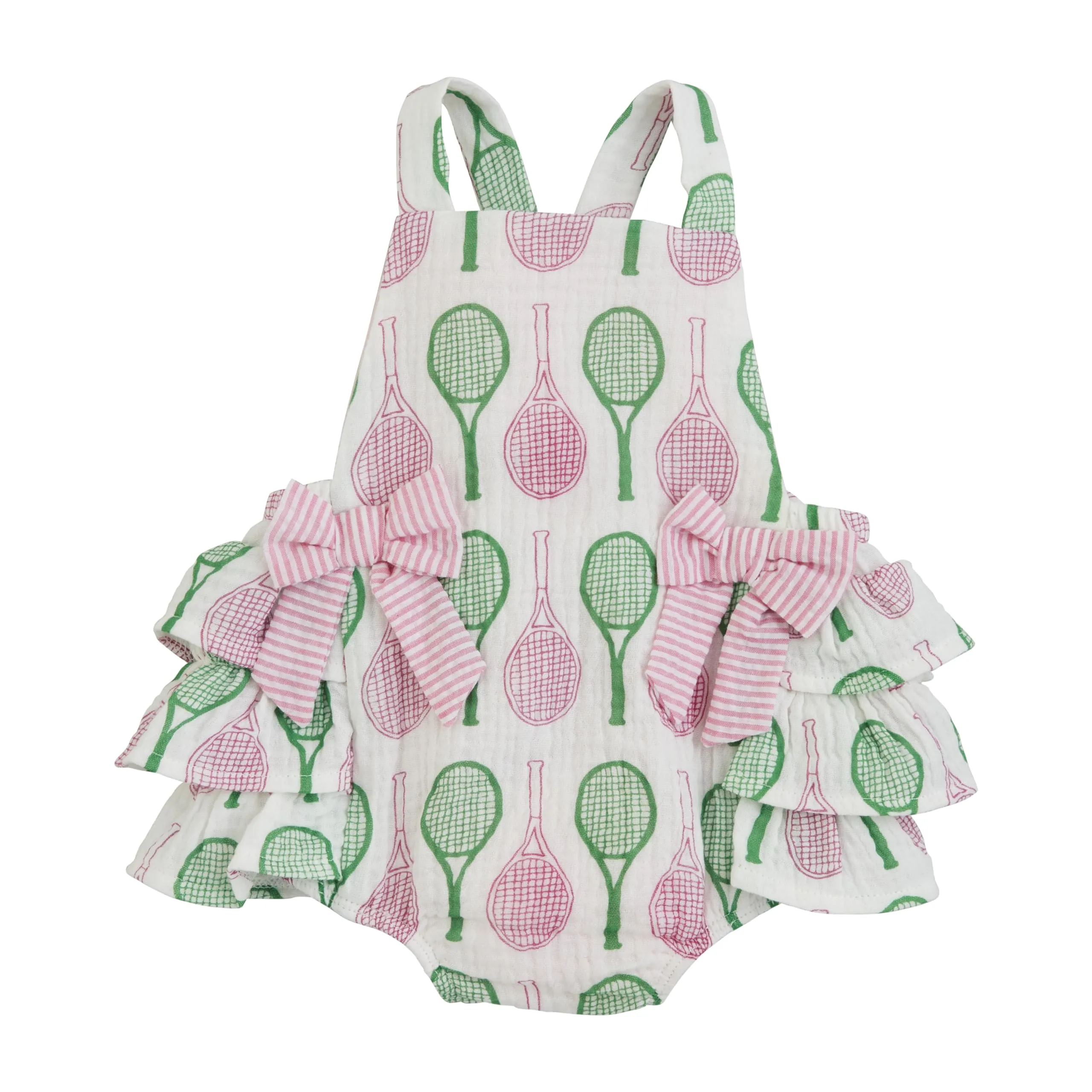 Mud Pie Baby Girl Tennis Print Sunsuit