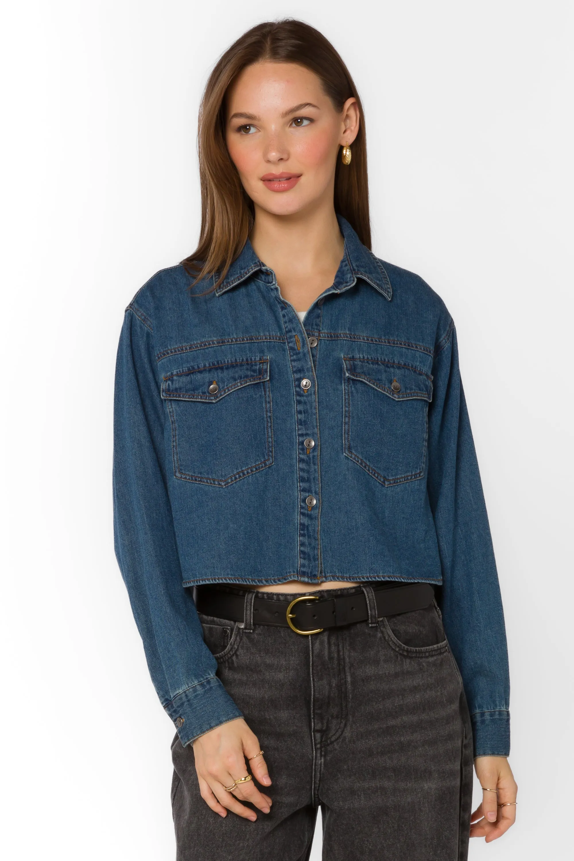 Nayeli Rockaway Blue Denim Jacket