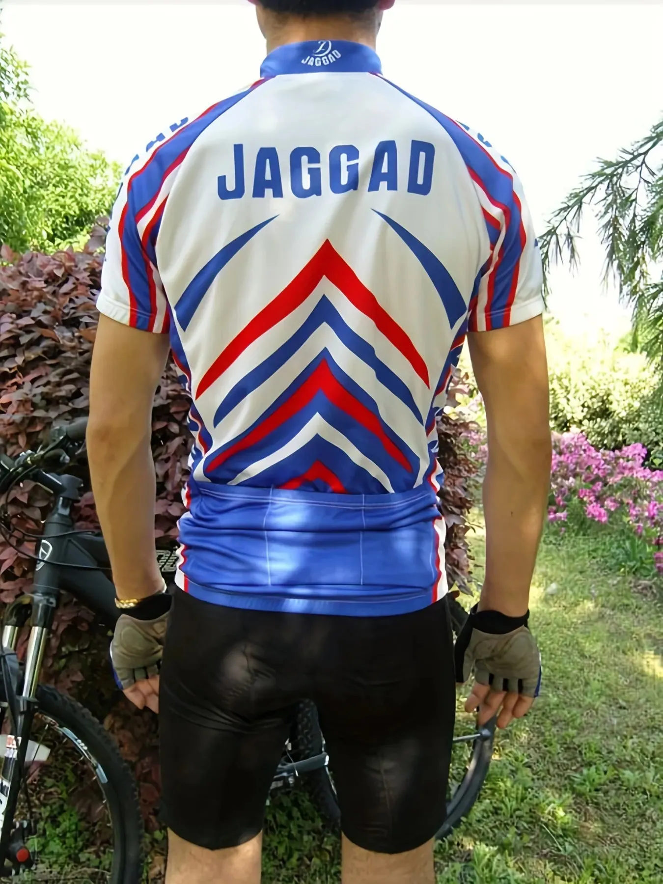 New Men's and Women's Full Jacquard Cycling-Suit Short Sleeve Cycling Quick Drying Breathable