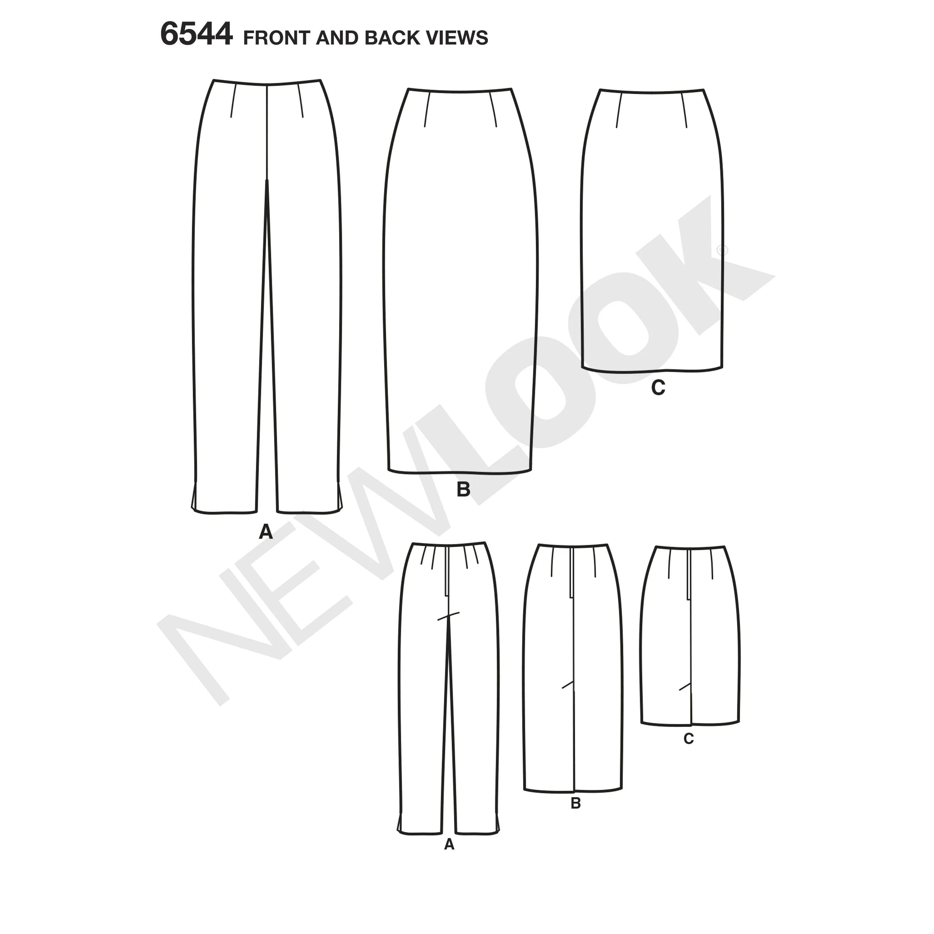 NL6544 Pencil Skirt Pattern | Two Lengths