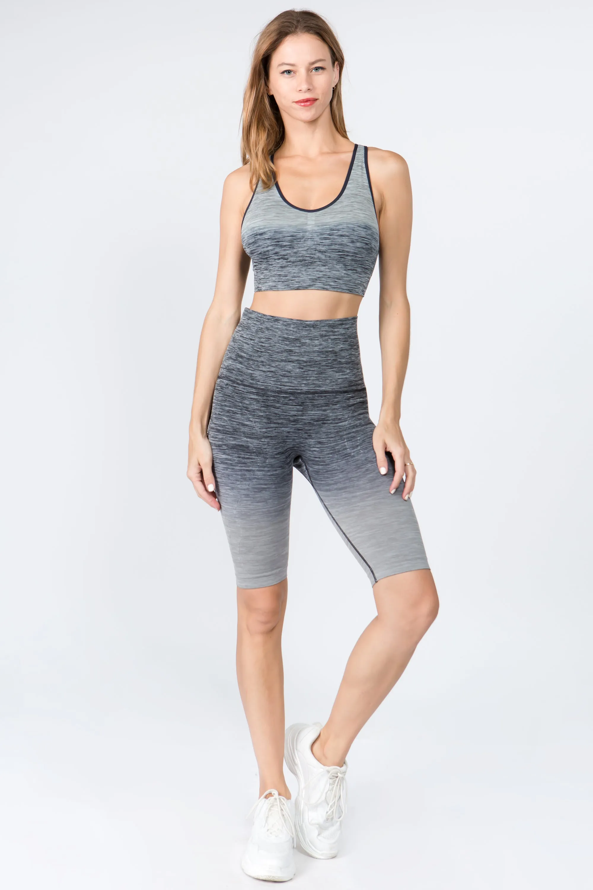 Ombre My Way Active Bra And Shorts Set