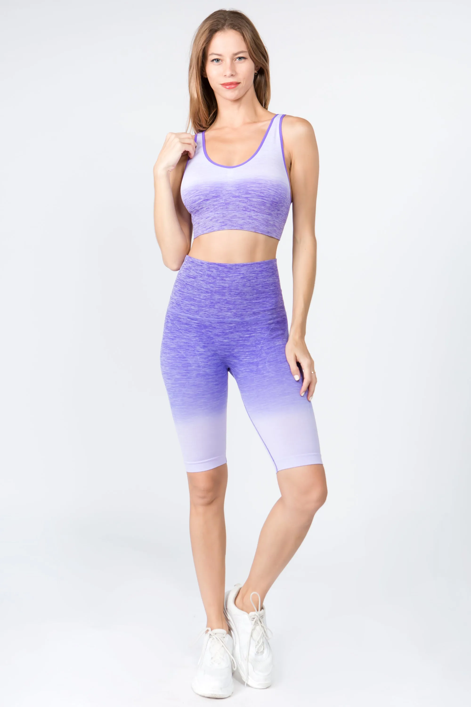 Ombre My Way Active Bra And Shorts Set