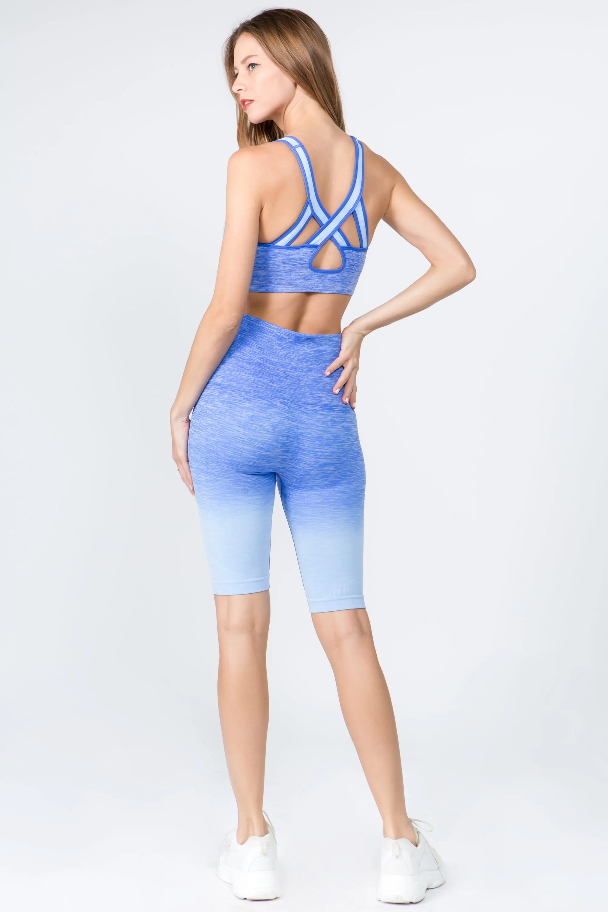 Ombre My Way Active Bra And Shorts Set