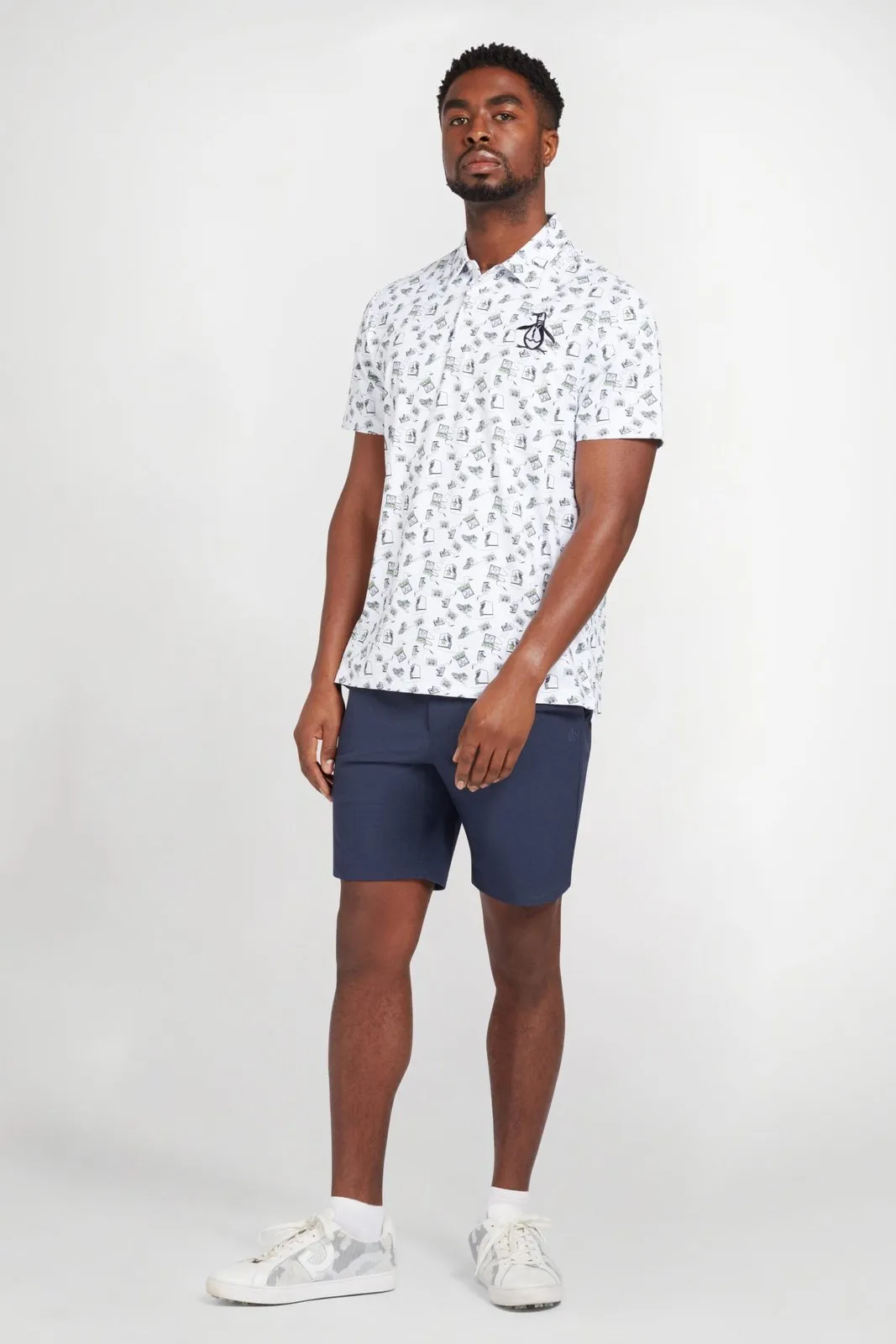 Original Penguin Retro Arcade Print Polo Shirt OGKSD021