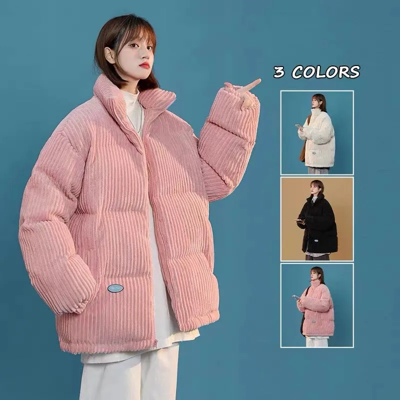 Oversize Corduroy Winter Warm Coats Women Jacket