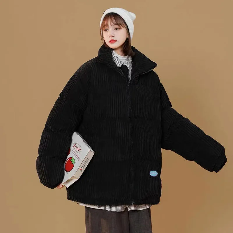 Oversize Corduroy Winter Warm Coats Women Jacket