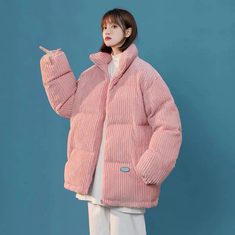 Oversize Corduroy Winter Warm Coats Women Jacket