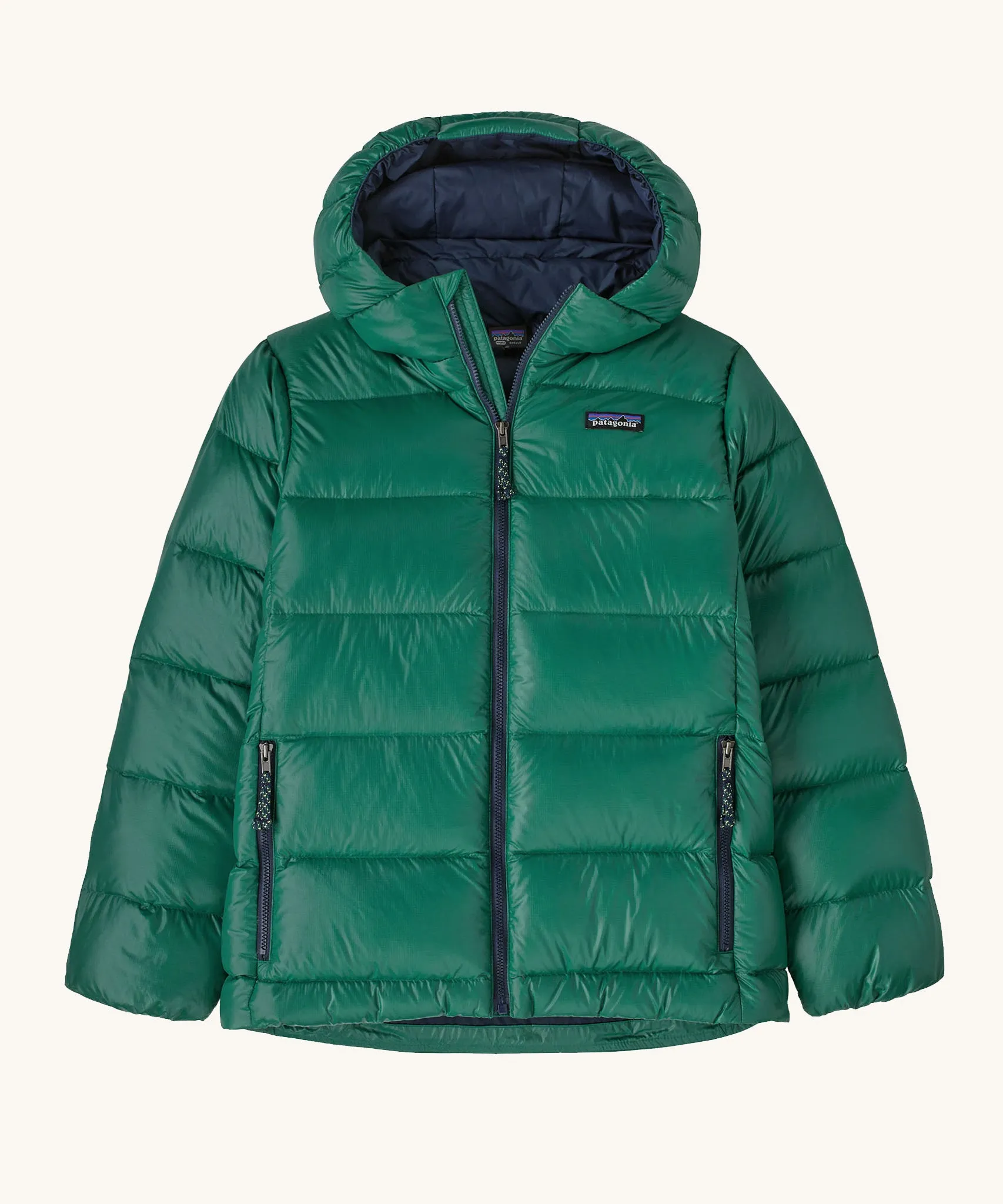 Patagonia Kids Hi-Loft Down Sweater Hoody Jacket Conifer Green