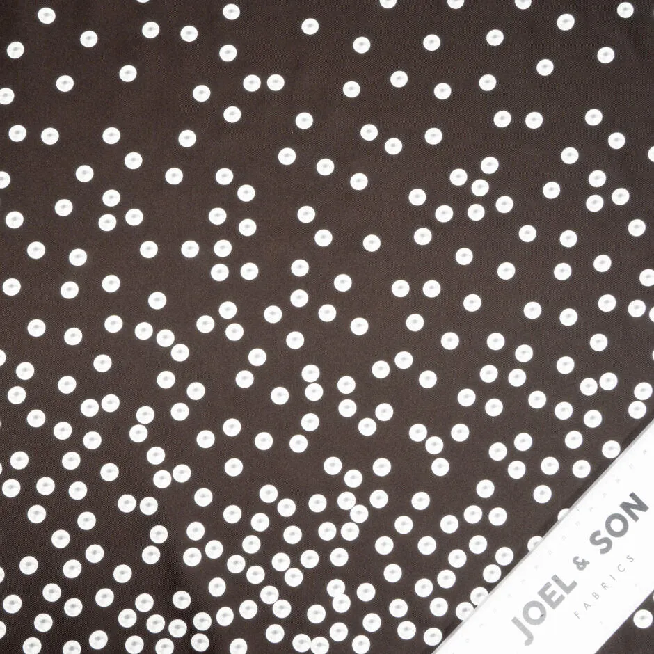 Pearl Vision Printed Dark Brown Silk Twill