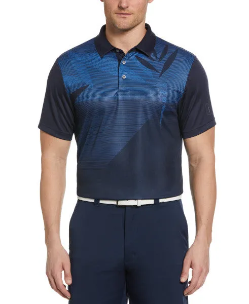 PGA Tour Mens Pro Series Asymmetric Short Sleeve Golf Polo Shirt