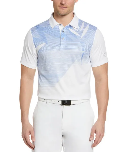 PGA Tour Mens Pro Series Asymmetric Short Sleeve Golf Polo Shirt